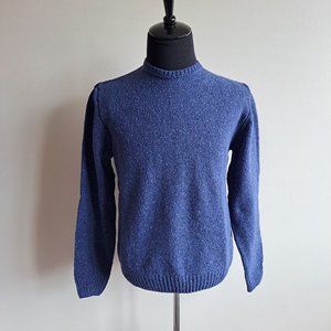 NEW Montechiaro Men's Italian Blue Knit Wool Sweater Size 48 / S
